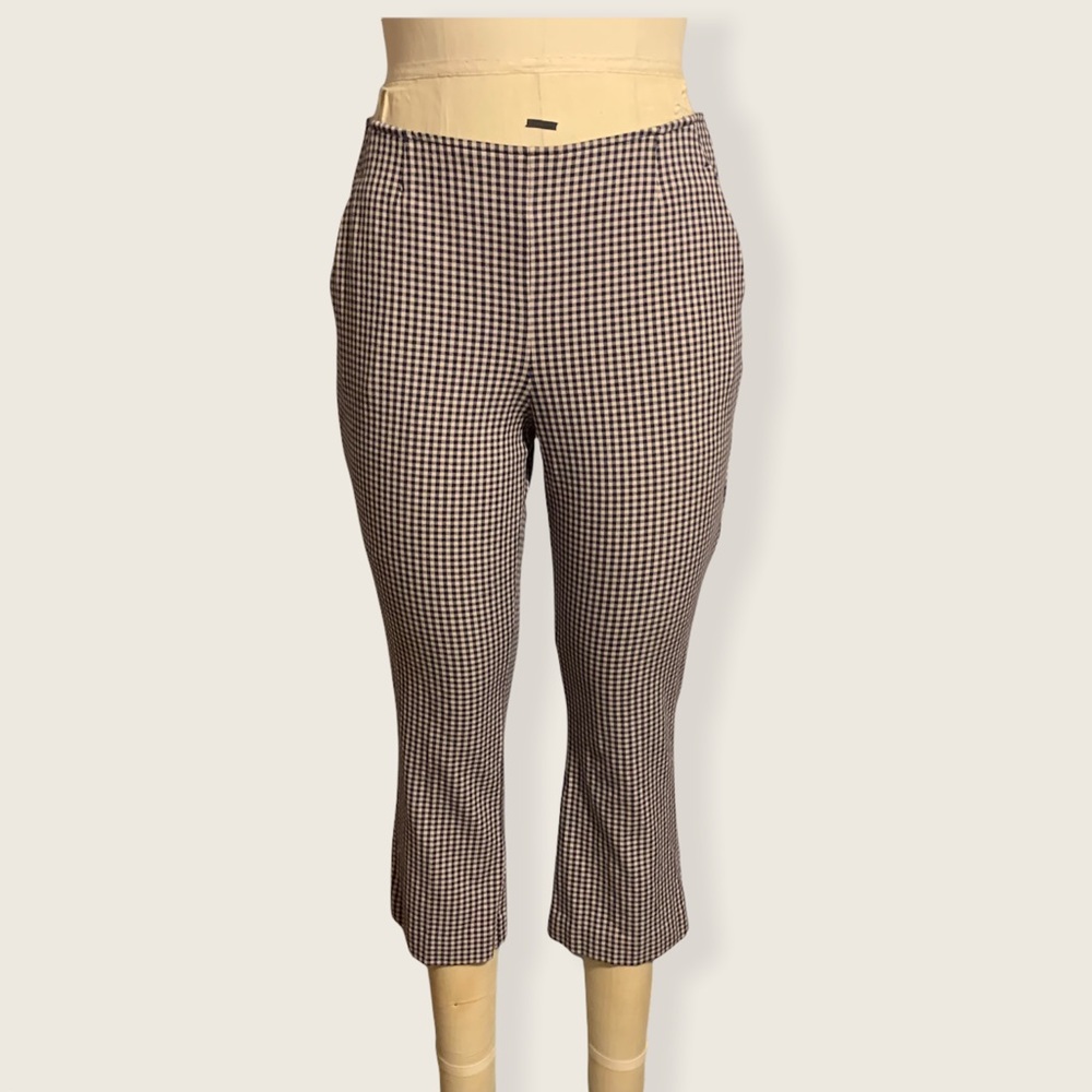 Gap gingham high rise crop flare 10 petite